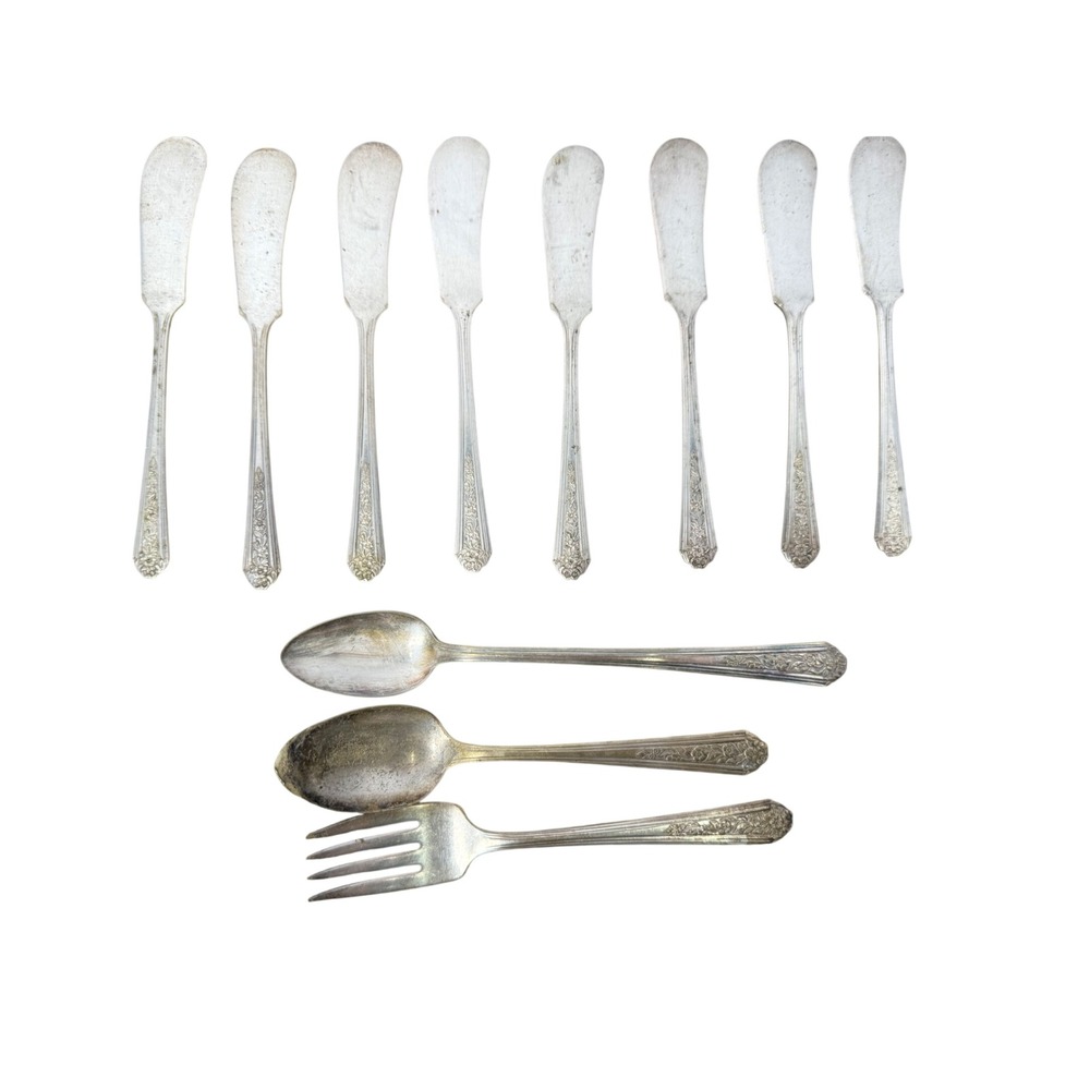 Vintage Viceroy Plate USA Silverplate Flatware Lot 11 Pc Butter Spreaders